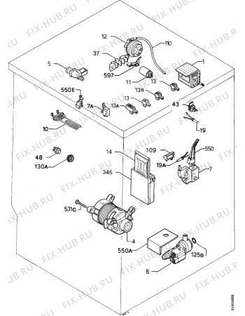Взрыв-схема стиральной машины Zanker WA1201 - Схема узла Electrical equipment 268